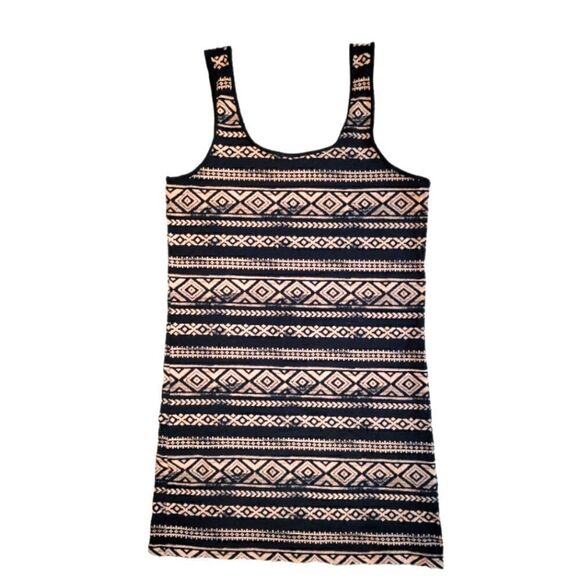 EC ABOUND AZTEC PRINT SLEEVELESS BODYCON MINI DRESS SZ.XL - Picture 2 of 4